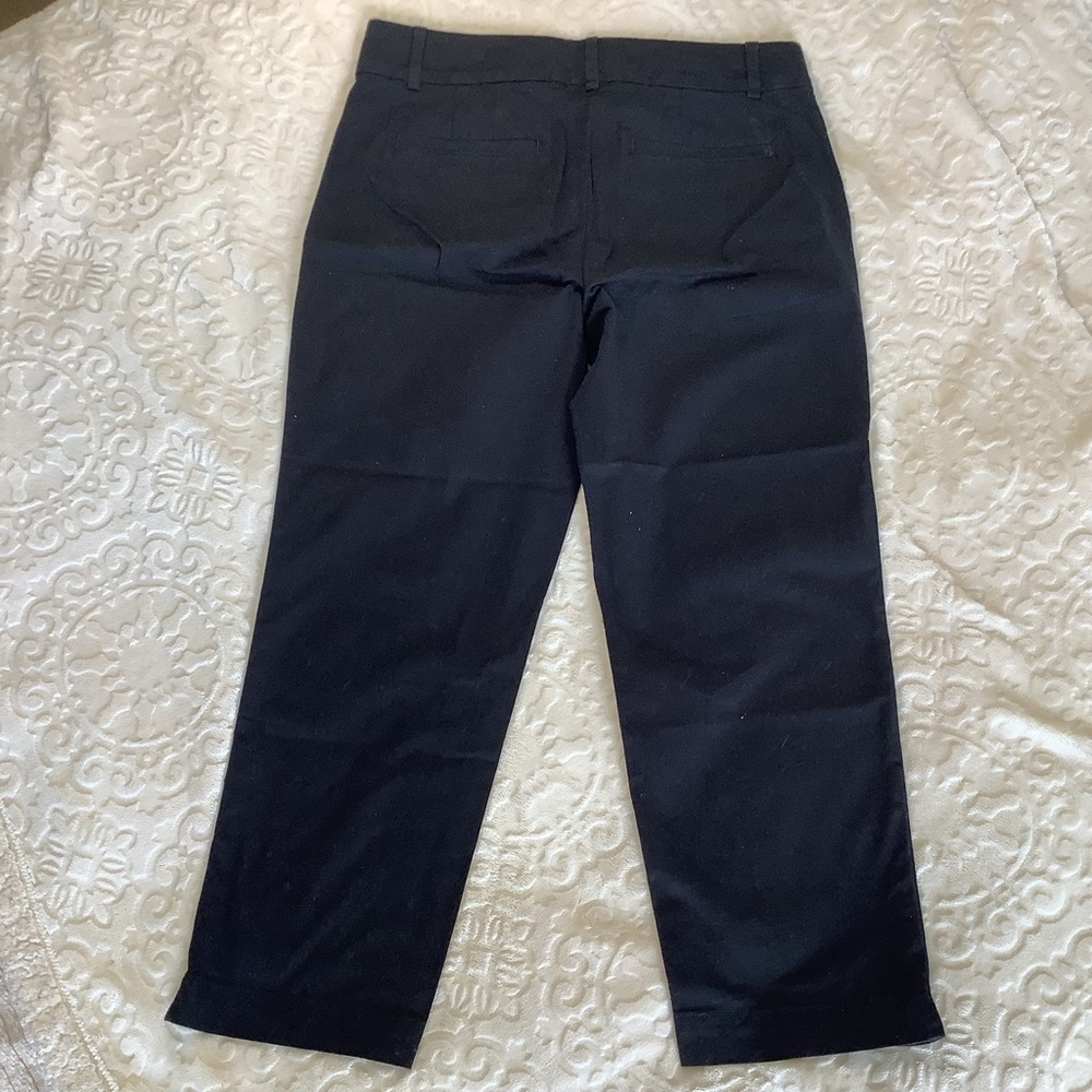 Loft CROPPED PETITE pants, black, size 2P - Picture 3 of 9